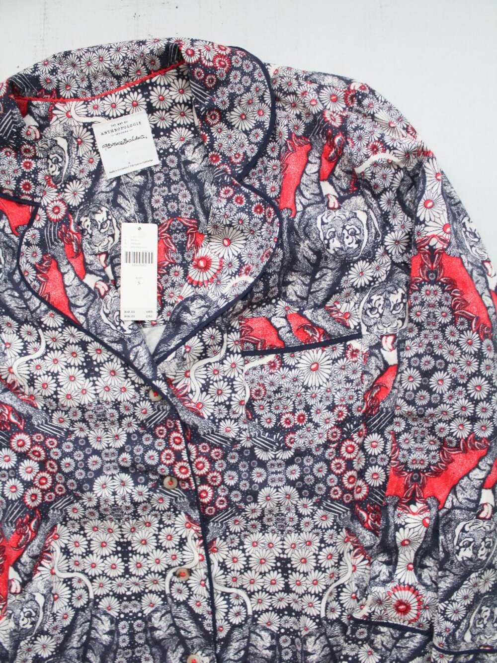 Anthropologie x Florence Balducci - Floral Lounge / Pajama Top - Small - NEW NWT